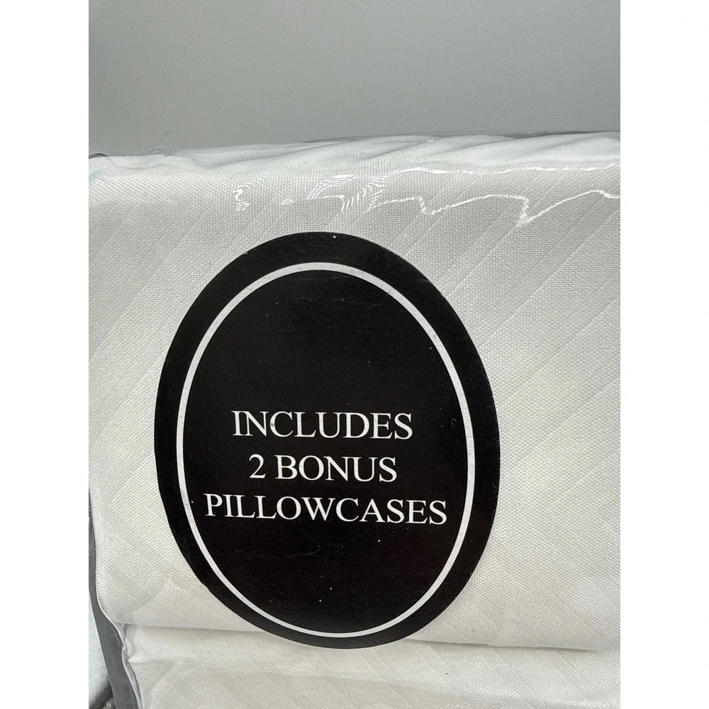 Kathy Ireland Home Essentials Full Sheet Set White Microfiber Deep Pocket 6pc